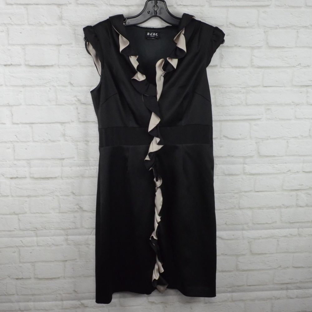 $10 Deal! BCBG satiny dress with ruffle